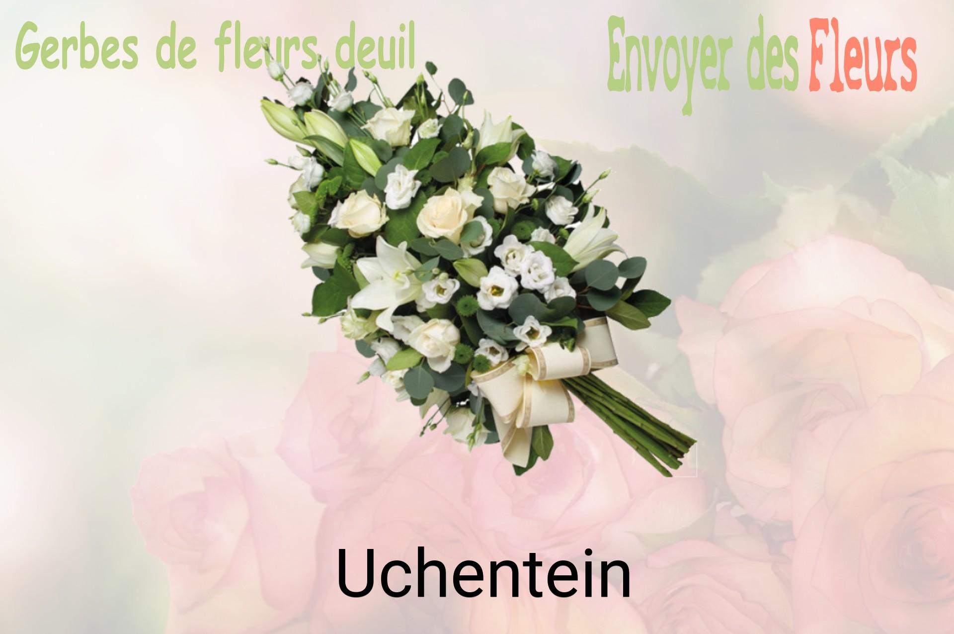 Gerbe de fleurs de deuil livrée à Uchentein